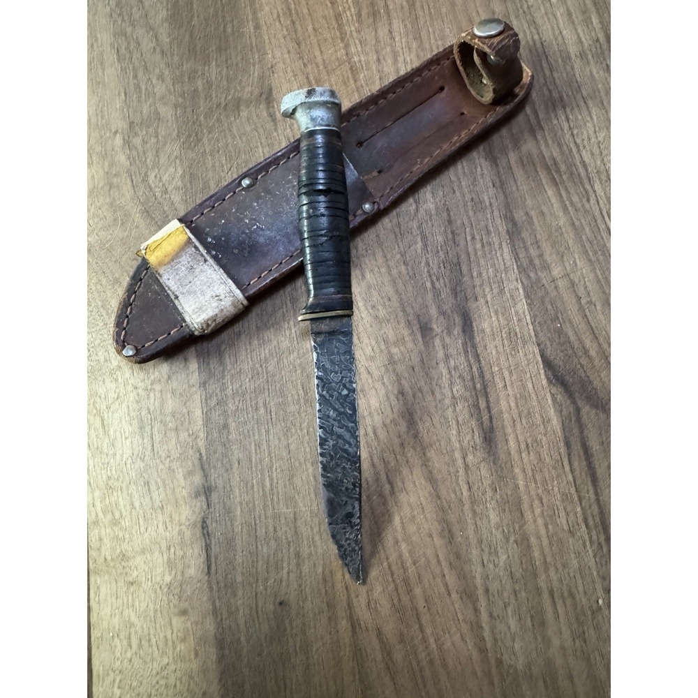 Vintage WWII KA-BAR Olean NY. MK2 Navy Military Fixed Blade Fighting Knife